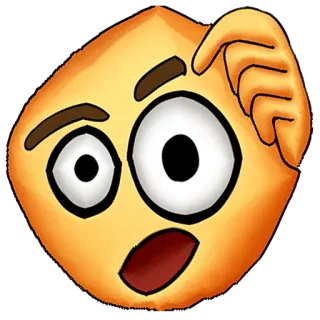 😟 表情符号, 思考, 表情, 困惑 whatsapp sticker