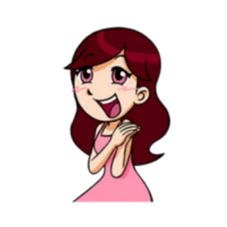 😍 cartoon, girl, anime, happy, smiling telegram sticker