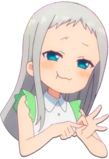 🥴 Anime, Ragazza, Carina, Cartone animato, Personaggio, Espressione telegram sticker