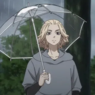 ☂️ Manjiro Sano Tokyo Revengers Anime, Ombrello, Pioggia, Personaggio, Tokyo Revengers telegram sticker