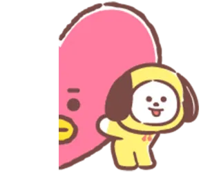 💖 cute, cartoon, BT21, Chimmy, Tata telegram sticker
