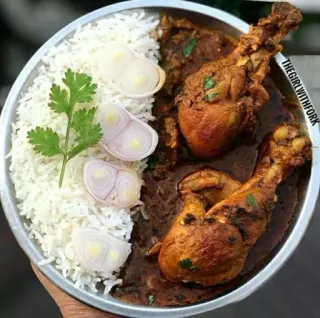 🤩 食べ物, 鶏肉, 米, インド, 料理 telegram sticker