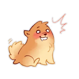😳 หมา, น่ารัก, มีความสุข, การ์ตูน, ลูกหมา telegram sticker