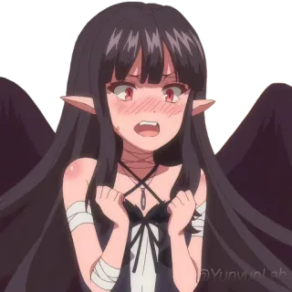 😳 Anime, Fille, Ailes, Elfe, Mignon telegram sticker