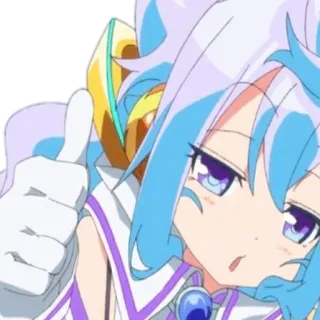 🍙 Anime, Garota, Polegar para cima, Bonito, Ilustração, Desenho animado telegram sticker