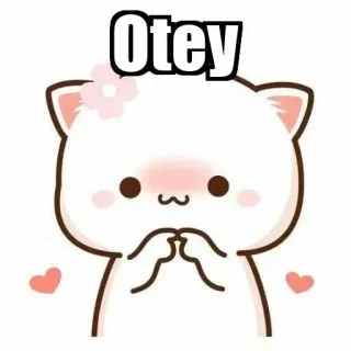 ⚜ Otey mignon, chat, kawaii, autocollant, dessin animé, animal whatsapp sticker