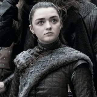 😐 Arya Stark Game of Thrones arya stark, game of thrones, portrait, série tv, personnage telegram sticker
