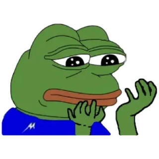 💙 Pepe the Frog Pepe, katak, meme, internet, sedih, kartun whatsapp sticker