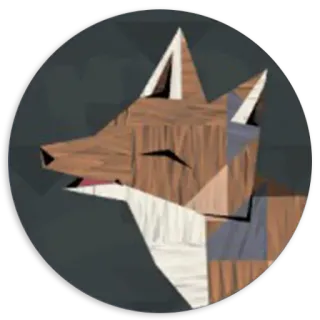 😌 raposa, animal, geométrico, adesivo, vida selvagem telegram sticker