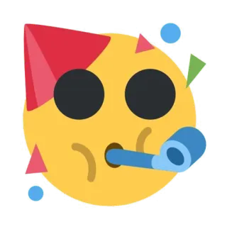 🥳 emoji, party, celebration, hat, confetti, birthday telegram sticker