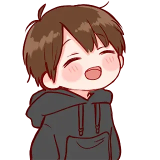🐾 Anime, Imut, Anak laki-laki, Chibi, Kawaii, Senang whatsapp sticker