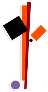 🐺 abstract, geometric, modern art, design, shapes, lines telegram sticker