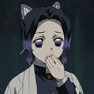 🌟 Shinobu Kocho Demon Slayer 动漫, 鬼灭之刃, 蝴蝶忍, 漫画, 贴纸, 蝴蝶, 可爱 telegram sticker