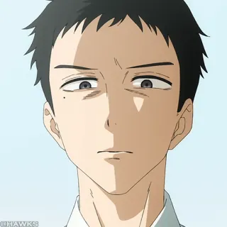 🎏 Animé, Personnage, Sérieux, Expression telegram sticker