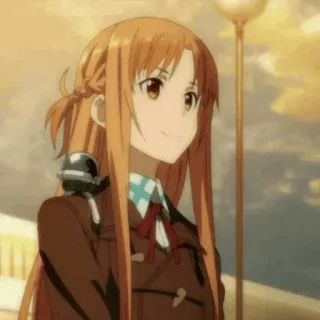 🧡 Asuna Sword Art Online アニメ, キャラクター, 女の子, アスナ, ソードアート・オンライン telegram sticker