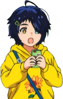😲 anime, character, youth, cartoon, portrait telegram sticker