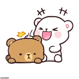 🤣 ursos, desenho animado, fofo, amizade, brincalhão telegram sticker