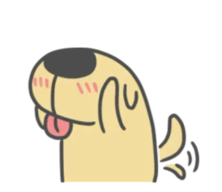 ☺️ chien, animal, animal de compagnie, dessin animé, mignon whatsapp sticker