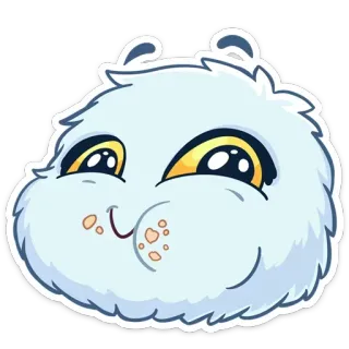 😌 可爱, 毛茸茸, 怪物, 快乐, 微笑 telegram sticker