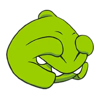 🙈 cochon vert, dessin animé, drôle, humour, animal, personnage telegram sticker