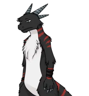 😒 dragón, furry, antropomórfico, dibujos animados whatsapp sticker