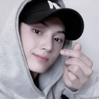🫐 coreano, Idol, Coração com os dedos, masculino, menino whatsapp sticker