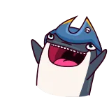 😂 shark, cartoon, animal, funny, cute, meme telegram sticker