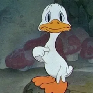 ➰ dibujos animados, pato, vintage, personaje, ilustración telegram sticker