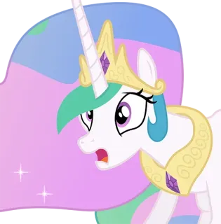 😧 Princess Celestia My Little Pony пони, Селестия, единорог, мультфильм, принцесса telegram sticker