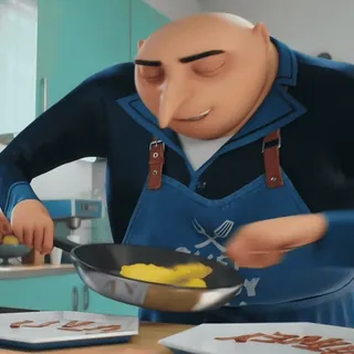 ✨️ Gru Despicable Me Gru, Ich Einfach Unverbesserlich, Kochen, Kochschürze, Cartoon, Frühstück, Minions telegram sticker