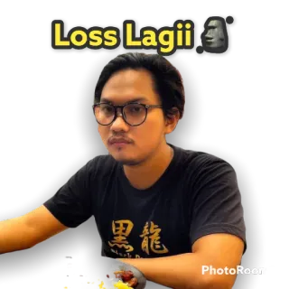🗿 Loss Lagii mężczyzna, portret, okulary, casual, emoji telegram sticker