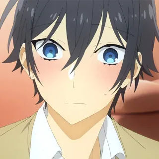 📚 Izumi Miyamura Horimiya anime, boy, school, cute, blush telegram sticker
