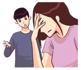 😞 разочарование, спор, стресс, отношения, расстроен, общение telegram sticker