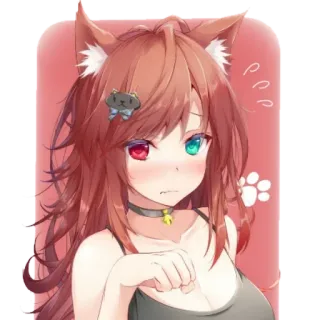 💞 Anime Mädchen, Katzenohren, Kawaii, Manga, Süß telegram sticker