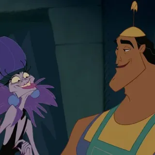 🍂 Yzma and Kronk The Emperor's New Groove película animada, Disney, comedia, Yzma, Kronk, dibujos animados telegram sticker