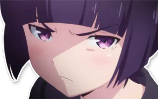 😠 Anime, Mangá, Desenho animado, Garota, Fofa, Brava telegram sticker