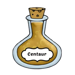 🍹 Centaur potion, centaur, fantasy, bottle, magic, spell telegram sticker