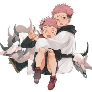 ☠ Anime, Desenho animado, Amizade, Personagens, Ilustração telegram sticker