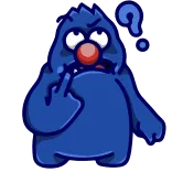 🤔 卡通, 怪物, 中指, 冒犯, 粗鲁 whatsapp sticker