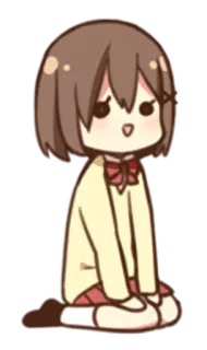 😐 Anime, Ragazza, Carina, Manga, Kawaii, Uniforme scolastica telegram sticker