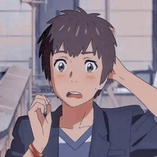 💫 anime, hoạt hình, con trai, ngạc nhiên telegram sticker