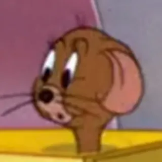 😐 Jerry Tom and Jerry cartoon, mouse, animal, character, funny telegram sticker
