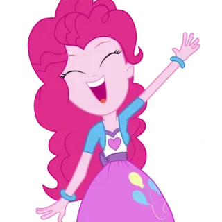 🤗 Pinkie Pie My Little Pony Cartoon, Pony, Freundschaft, Fröhlich, Mädchen, Rosa whatsapp sticker