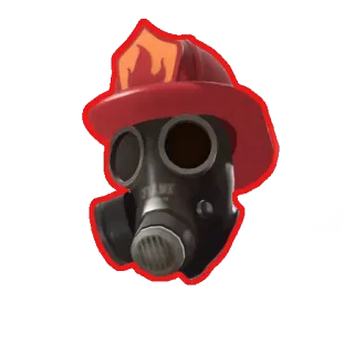 🔥 Team Fortress 2 pyro, firefighter, gas mask, video game, team fortress telegram sticker