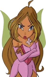 😡 Flora Winx Club Флора, Winx Club, фея, мультфильм, анимационный, магический telegram sticker