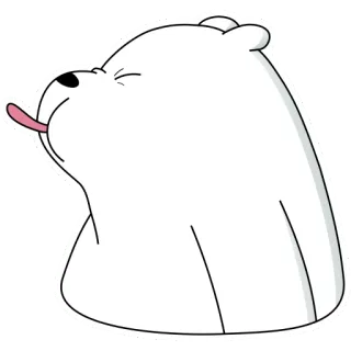 😝 Ice Bear We Bare Bears Dibujo animado, Oso, Oso blanco, Ice Bear, Sacando la lengua, Animado telegram sticker
