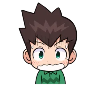 😰 dibujos animados, ansioso, nervioso, sudando, personaje, expresión telegram sticker