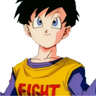 🤷‍♀ Videl Dragon Ball Z FIGHT 애니메이션, 무술, 싸움, 여성, 드래곤볼 telegram sticker