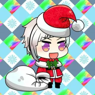 🎅 Anime, Noël, Père Noël, Kawaii, Fêtes, Dessin animé, Mignon whatsapp sticker