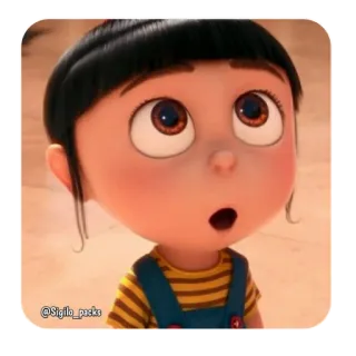 😮 Agnes Despicable Me @Sigilo_packs Cartoon, Mädchen, Anime, Süß, Kind, Filmfigur, Ich Einfach Unverbesserlich telegram sticker